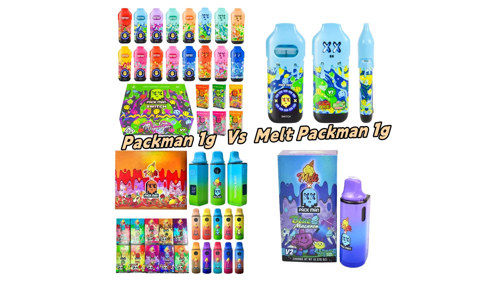Packman vs Melt x Packman 1G: Standard Line vs Collaboration