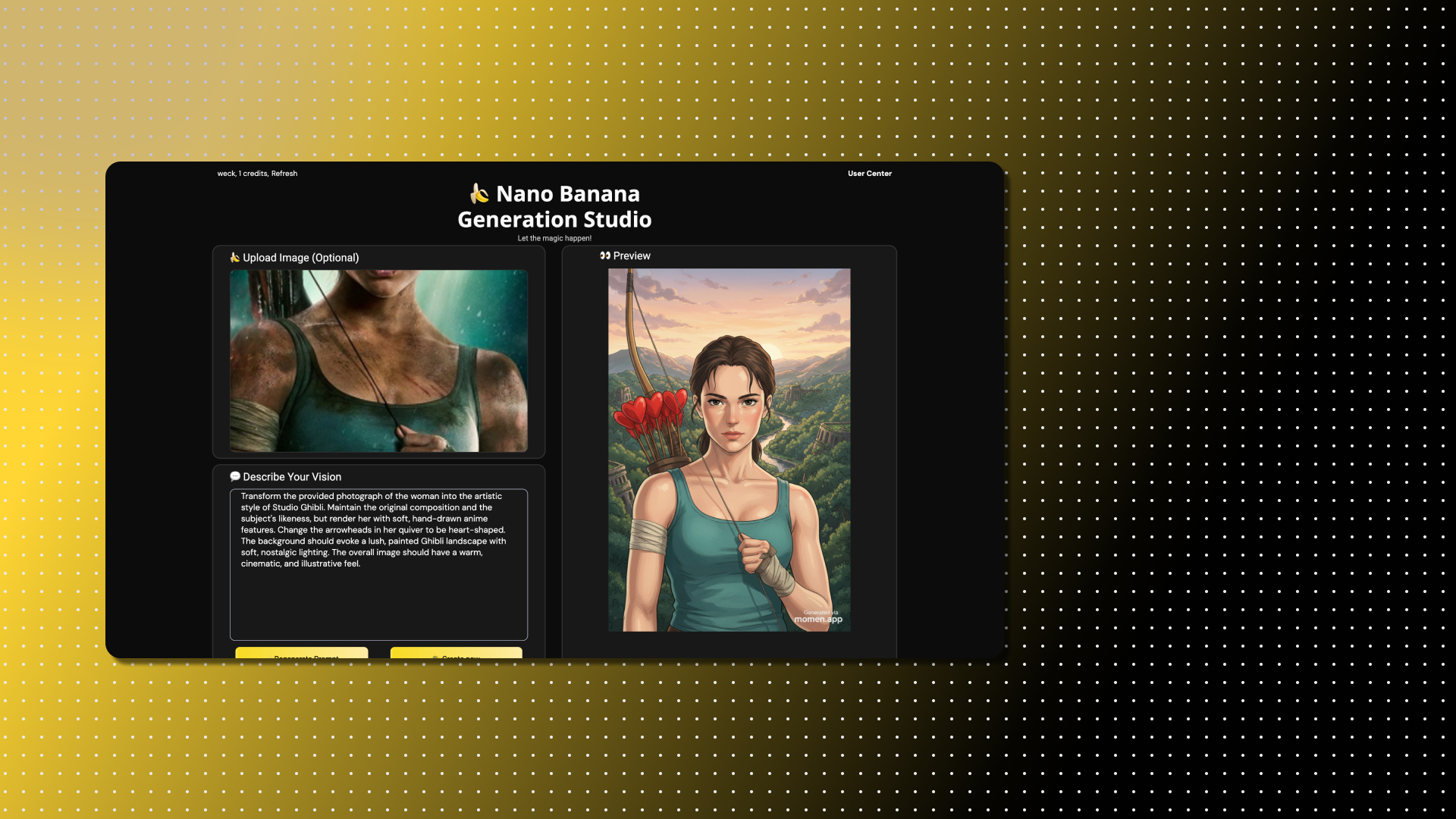 How to build a nano banana image generator quickly with Momen
